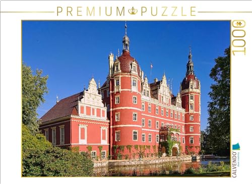 CALVENDO Puzzle Schloss Muskau im Fürst-Pückler-Park in Bad Muskau | 1000 Teile Lege-Größe 64 x 48 cm Foto-Puzzle für glückliche Stunden von CALVENDO
