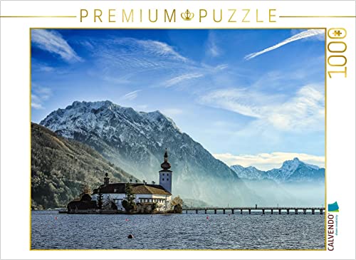 CALVENDO Puzzle Schloß Orth mit Blick auf den Traunstein 1000 Teile Lege-Größe 64 x 48 cm Foto-Puzzle Bild von Hannelore Hauer von CALVENDO