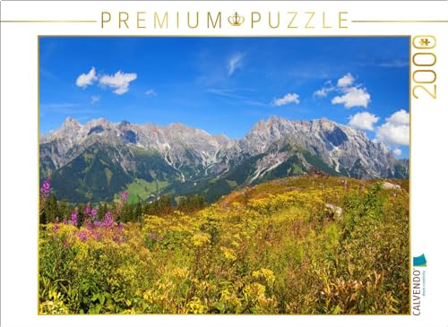 CALVENDO Puzzle Schöne Blumenwiese auf der Steinbockalm | 1000 Teile Lege-Größe 64 x 48 cm Foto-Puzzle für glückliche Stunden von CALVENDO