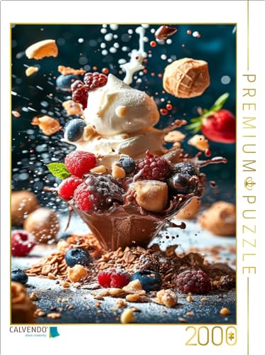 CALVENDO Puzzle Schokoladen-Vanille-Eiscreme mit frischen Früchten und getrockneten Haferflocken | 2000 Teile Lege-Größe 67 x 90 cm Foto-Puzzle für glückliche Stunden CALVENDO Puzzle Schokoladen-Vanille-Eiscreme mit frischen Früchten und getrockneten Haferflocken | 2000 Teile Lege-Größe 67 x 90 cm Foto-Puzzle für glückliche Stunden von CALVENDO