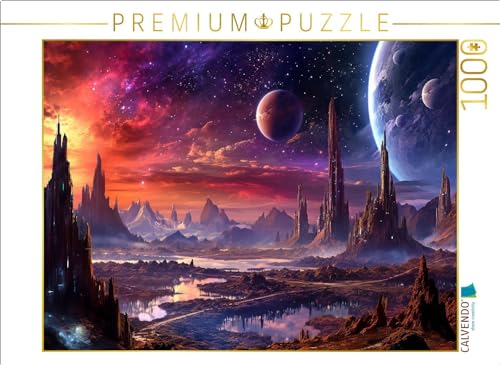 CALVENDO Puzzle Science Fiction - Reise zu fremden Planeten - Andromeda | 1000 Teile Lege-Größe 64 x 48 cm Foto-Puzzle für glückliche Stunden von CALVENDO