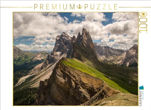 CALVENDO Puzzle Seceda Berg, Gröden | Lege-Größe cm Foto-Puzzle für glückliche Stunden von CALVENDO