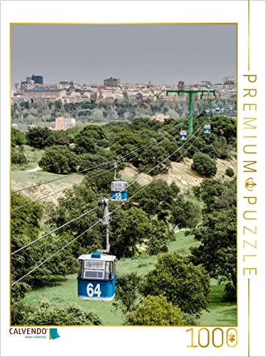 CALVENDO Puzzle Seilbahn Madrid 1000 Teile Puzzle hoch | 1000 Teile Lege-Größe 48 x 64 cm Foto-Puzzle für glückliche Stunden von CALVENDO