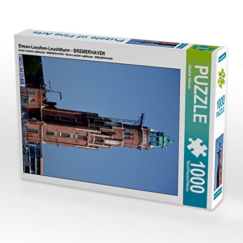 CALVENDO Puzzle Simon-Loschen-Leuchtturm - Bremerhaven 1000 Teile Puzzle hoch | 1000 Teile Lege-Größe 48 x 64 cm Foto-Puzzle für glückliche Stunden von CALVENDO