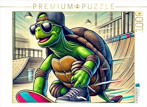 CALVENDO Puzzle Skater-Turtle: Langsam war gestern | 1000 Teile Lege-Größe 64 x 48 cm Foto-Puzzle für glückliche Stunden CALVENDO Puzzle Skater-Turtle: Langsam war gestern | 1000 Teile Lege-Größe 64 x 48 cm Foto-Puzzle für glückliche Stunden von CALVENDO