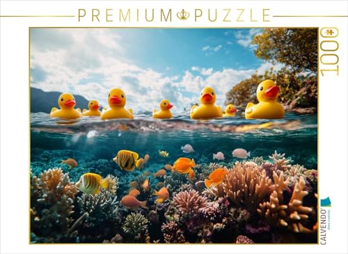 CALVENDO Puzzle Sonne in der Karibik - Gummienten | 1000 Teile Lege-Größe 64 x 48 cm Foto-Puzzle für glückliche Stunden von CALVENDO
