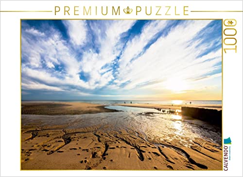 CALVENDO Puzzle Sonnenuntergang im Watt 1000 Teile Lege-Größe 64 x 48 cm Foto-Puzzle Bild von Andrea Dreegmeyer von CALVENDO