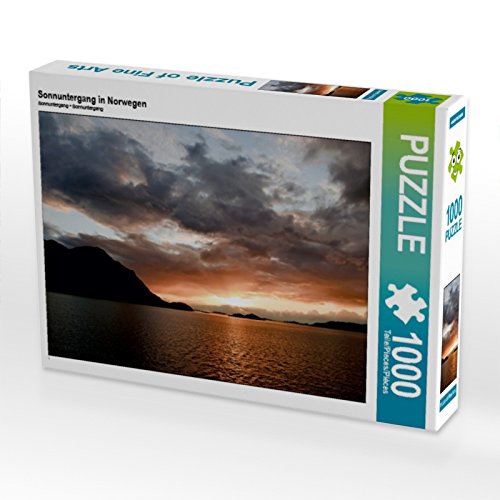 CALVENDO Puzzle Sonnuntergang in Norwegen 1000 Teile Puzzle quer | 1000 Teile Lege-Größe 64 x 48 cm Foto-Puzzle für glückliche Stunden von CALVENDO