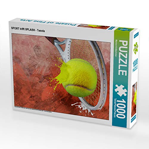 CALVENDO Puzzle Sport trifft Splash - Tennis 1000 Teile Puzzle quer | 1000 Teile Lege-Größe 64 x 48 cm Foto-Puzzle für glückliche Stunden CALVENDO Puzzle Sport trifft Splash - Tennis 1000 Teile Puzzle quer | 1000 Teile Lege-Größe 64 x 48 cm Foto-Puzzle für glückliche Stunden von CALVENDO