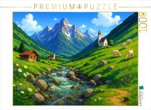 CALVENDO Puzzle Springender Bach mit ALM - Anime Alpen | 1000 Teile Lege-Größe 64 x 48 cm Foto-Puzzle für glückliche Stunden CALVENDO Puzzle Springender Bach mit ALM - Anime Alpen | 1000 Teile Lege-Größe 64 x 48 cm Foto-Puzzle für glückliche Stunden von CALVENDO