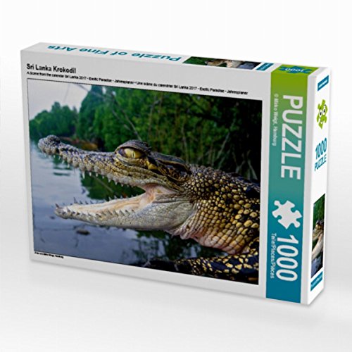 CALVENDO Puzzle Sri Lanka Krokodil 1000 Teile Lege-Größe 64 x 48 cm Foto-Puzzle Bild von Mirko Weigt von CALVENDO
