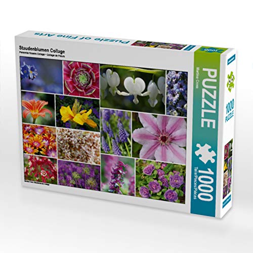 CALVENDO Puzzle Staudenblumen Collage 1000 Teile Puzzle quer | 1000 Teile Lege-Größe 64 x 48 cm Foto-Puzzle für glückliche Stunden von CALVENDO