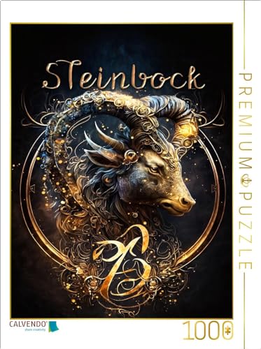 CALVENDO Puzzle Steinbock 22. Dezember - 20. Januar | 1000 Teile Lege-Größe 48 x 64 cm Foto-Puzzle für glückliche Stunden von CALVENDO