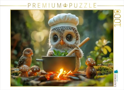 CALVENDO Puzzle Süße Eule kocht am Lagerfeuer - Köstliche Waldgerichte von der Eulenköchin | 1000 Teile Lege-Größe 64 x 48 cm Foto-Puzzle für glückliche Stunden CALVENDO Puzzle Süße Eule kocht am Lagerfeuer - Köstliche Waldgerichte von der Eulenköchin | 1000 Teile Lege-Größe 64 x 48 cm Foto-Puzzle für glückliche Stunden von CALVENDO