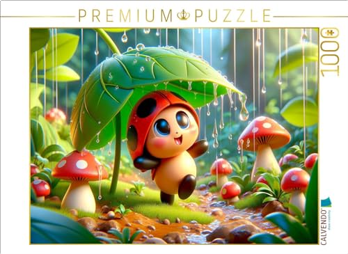 CALVENDO Puzzle Tanz und Spiel im frischen Frühlingsregen | 1000 Teile Lege-Größe 64 x 48 cm Foto-Puzzle für glückliche Stunden von CALVENDO