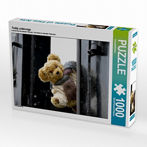 CALVENDO Puzzle Teddy unterwegs 1000 Teile Puzzle quer | 1000 Teile Lege-Größe 64 x 48 cm Foto-Puzzle für glückliche Stunden von CALVENDO