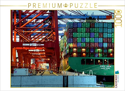CALVENDO Puzzle Terminal Waltershof 1000 Teile Puzzle quer | 1000 Teile Lege-Größe 64 x 48 cm Foto-Puzzle für glückliche Stunden von CALVENDO