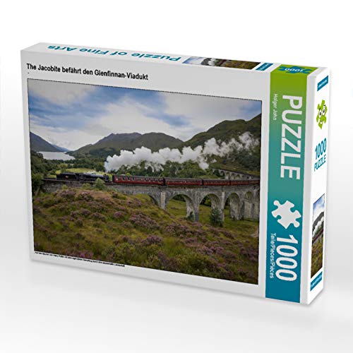 CALVENDO Puzzle The Jacobite befährt den Glenfinnan-Viadukt 1000 Teile Puzzle quer | 1000 Teile Lege-Größe 64 x 48 cm Foto-Puzzle für glückliche Stunden von CALVENDO
