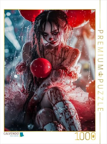 CALVENDO Puzzle Unter dem Bett Lagen nur rote Nasen und Puppen mit aufgerissenen Mündern | 1000 Teile Lege-Größe 64 x 48 cm Foto-Puzzle für glückliche Stunden von CALVENDO