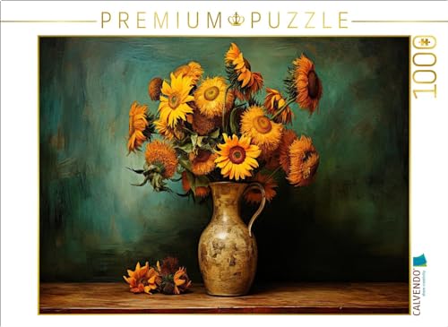 CALVENDO Puzzle Vincent Van Goghs 12 Sonnenblumen in Einer Vase gemalt im Stil von Rembrandt Harmenszoon Van Rijn | 1000 Teile Lege-Größe 64 x 48 cm Foto-Puzzle für glückliche Stunden CALVENDO Puzzle Vincent Van Goghs 12 Sonnenblumen in Einer Vase gemalt im Stil von Rembrandt Harmenszoon Van Rijn | 1000 Teile Lege-Größe 64 x 48 cm Foto-Puzzle für glückliche Stunden von CALVENDO