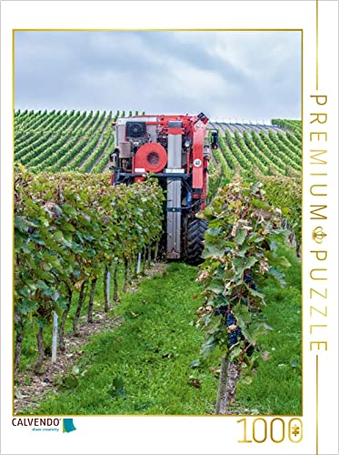 CALVENDO Puzzle Vollernter bei der Weinlese 1000 Teile Puzzle hoch | 1000 Teile Lege-Größe 48 x 64 cm Foto-Puzzle für glückliche Stunden von CALVENDO