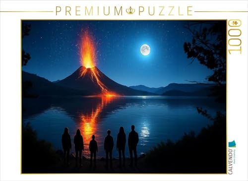 CALVENDO Puzzle Vulkanausbruch - Beobachter bei Nacht | 1000 Teile Lege-Größe 64 x 48 cm Foto-Puzzle für glückliche Stunden CALVENDO Puzzle Vulkanausbruch - Beobachter bei Nacht | 1000 Teile Lege-Größe 64 x 48 cm Foto-Puzzle für glückliche Stunden von CALVENDO