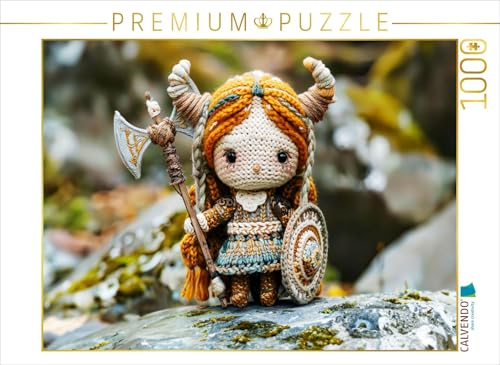 CALVENDO Puzzle Walküre mit Axt und Schild | 1000 Teile Lege-Größe 64 x 48 cm Foto-Puzzle für glückliche Stunden von CALVENDO
