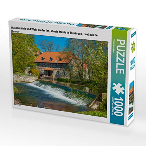 CALVENDO Puzzle Wassermühle und Wehr an der Ilm, älteste Mühle in Thüringen, Taubach bei Weimar 1000 Teile Lege-Größe 64 x 48 cm Foto-Puzzle Bild von Prime Selection Kalender von CALVENDO