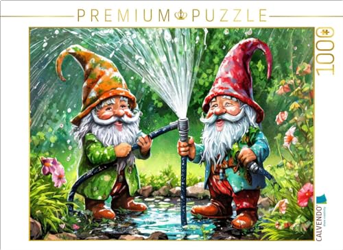 CALVENDO Puzzle Wasserschlacht im Wichtelland | 1000 Teile Lege-Größe 64 x 48 cm Foto-Puzzle für glückliche Stunden von CALVENDO