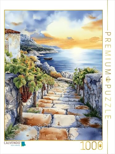 CALVENDO Puzzle Weinreben schmücken den Weg an die Küste | 1000 Teile Lege-Größe 48 x 64 cm Foto-Puzzle für glückliche Stunden von CALVENDO