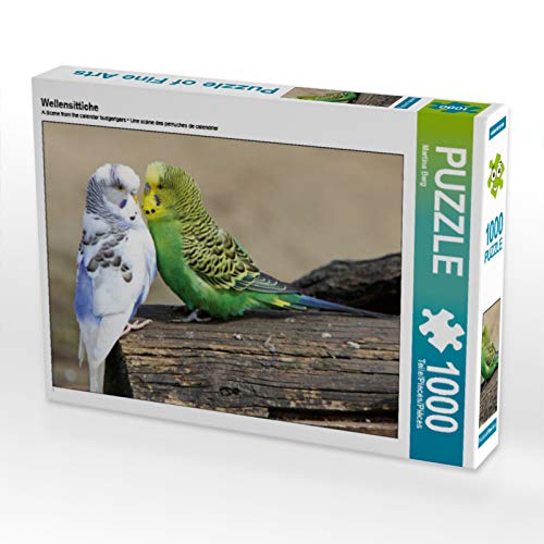 CALVENDO Puzzle Wellensittiche 1000 Teile Puzzle quer | 1000 Teile Lege-Größe 64 x 48 cm Foto-Puzzle für glückliche Stunden von CALVENDO