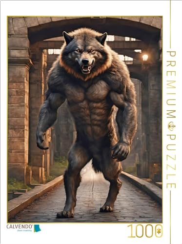 CALVENDO Puzzle Werwolf durchstreift alte Ruinen | Lege-Größe cm Foto-Puzzle für glückliche Stunden von CALVENDO