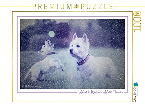 CALVENDO Puzzle West Highland White Terrier 1000 Teile Puzzle quer | Lege-Größe cm Foto-Puzzle für glückliche Stunden von CALVENDO