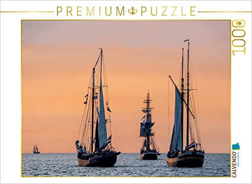 CALVENDO Puzzle Windjammer auf der Ostsee im Abendlicht 1000 Teile Puzzle quer | 1000 Teile Lege-Größe 64 x 48 cm Foto-Puzzle für glückliche Stunden von CALVENDO
