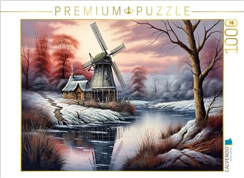 CALVENDO Puzzle Windmühle im ersten Frost | 1000 Teile Lege-Größe 64 x 48 cm Foto-Puzzle für glückliche Stunden von CALVENDO