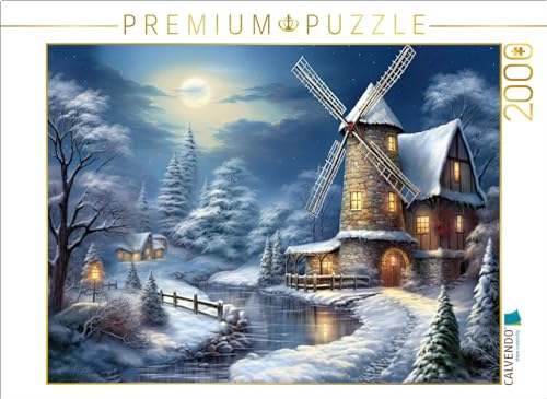 CALVENDO Puzzle Winterlandschaft mit Windmühle | 2000 Teile Lege-Größe 90 x 67 cm Foto-Puzzle für glückliche Stunden CALVENDO Puzzle Winterlandschaft mit Windmühle | 2000 Teile Lege-Größe 90 x 67 cm Foto-Puzzle für glückliche Stunden von CALVENDO