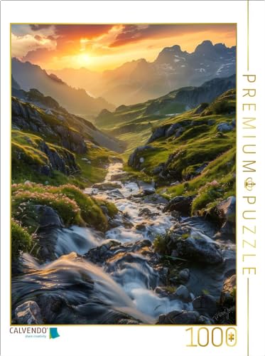 CALVENDO Puzzle Wo die Träume fließen und die Gedanken ruhen, dort sind die Wasserfälle zuhause | 1000 Teile Lege-Größe 48 x 64 cm Foto-Puzzle für glückliche Stunden von CALVENDO