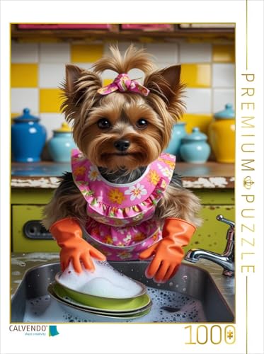 CALVENDO Puzzle Yorkshire Terrier beim Abwasch – niedlich, witzig und originell | 1000 Teile Lege-Größe 48 x 64 cm Foto-Puzzle für glückliche Stunden CALVENDO Puzzle Yorkshire Terrier beim Abwasch – niedlich, witzig und originell | 1000 Teile Lege-Größe 48 x 64 cm Foto-Puzzle für glückliche Stunden von CALVENDO