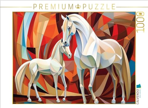 CALVENDO Puzzle Zwei weiße Pferde | 1000 Teile Lege-Größe 64 x 48 cm Foto-Puzzle für glückliche Stunden CALVENDO Puzzle Zwei weiße Pferde | 1000 Teile Lege-Größe 64 x 48 cm Foto-Puzzle für glückliche Stunden von CALVENDO