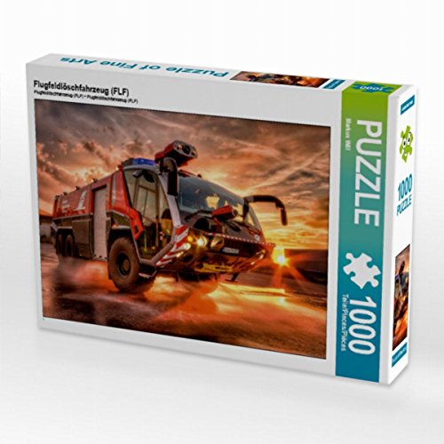 CALVENDO Puzzle Flugfeldlöschfahrzeug (FLF) 1000 Teile Puzzle quer | 1000 Teile Lege-Größe 64 x 48 cm Foto-Puzzle für glückliche Stunden von CALVENDO
