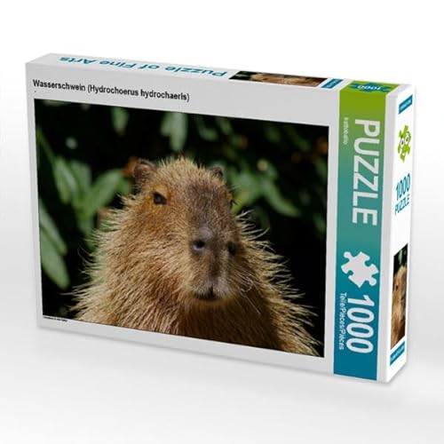 CALVENDO Puzzle Wasserschwein (Hydrochoerus hydrochaeris) 1000 Teile Puzzle quer | 1000 Teile Lege-Größe 64 x 48 cm Foto-Puzzle für glückliche Stunden von CALVENDO