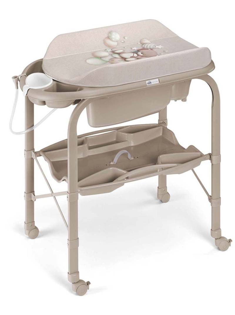 CAM Cambino Wickeltisch mit Badewanne, Weiß/Beige von CAM