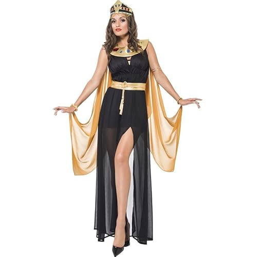 CAMDOM Ägyptische Göttin Kostüm Erwachsene Damen Halloween Kleid Schwarz Gold Königin Kleopatra Kostüm CAMDOM Ägyptische Göttin Kostüm Erwachsene Damen Halloween Kleid Schwarz Gold Königin Kleopatra Kostüm von CAMDOM