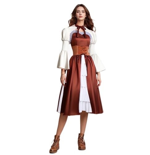CAMDOM Damen Cosplay Kostüm Kleid Rollenspiel Outfit Verkleidung Retro Dienstmädchen Kleider von CAMDOM