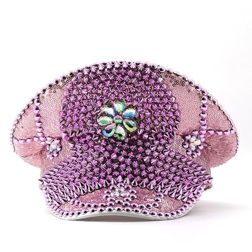 CAMDOM Damen Festival Kapitän Hut Burning Man Pailletten Strass Karneval Kostüm Hut CAMDOM Damen Festival Kapitän Hut Burning Man Pailletten Strass Karneval Kostüm Hut von CAMDOM
