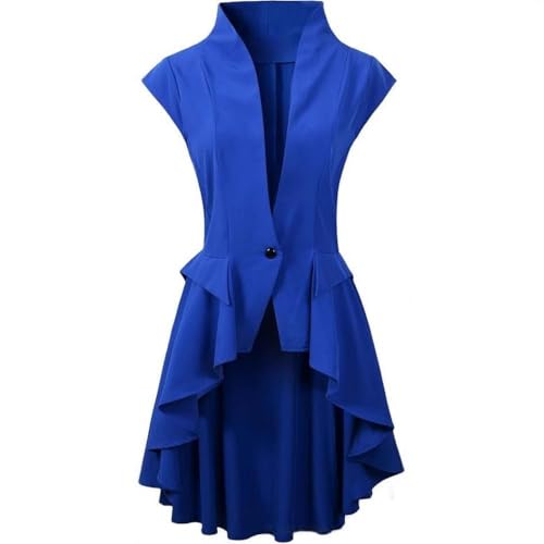CAMDOM Damen Gothic Steampunk Frack Jacke Renaissance viktorianischer Vamp Wasserfall Weste Tops von CAMDOM