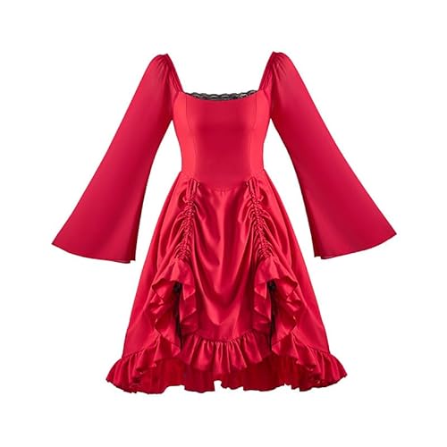 CAMDOM Damen-Maxikleid im Renaissance-Stil, mittelalterlich, unregelmäßig, hoch und niedrig CAMDOM Damen-Maxikleid im Renaissance-Stil, mittelalterlich, unregelmäßig, hoch und niedrig von CAMDOM