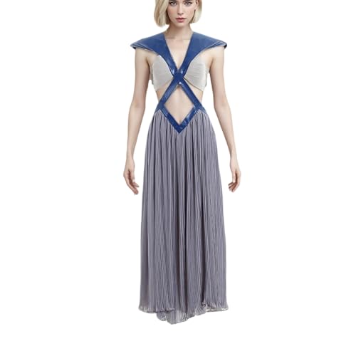 CAMDOM Dragon Queen Kostüm Plissee Maxikleid mit Ausschnitten Halloween Cosplay Outfit CAMDOM Dragon Queen Kostüm Plissee Maxikleid mit Ausschnitten Halloween Cosplay Outfit von CAMDOM