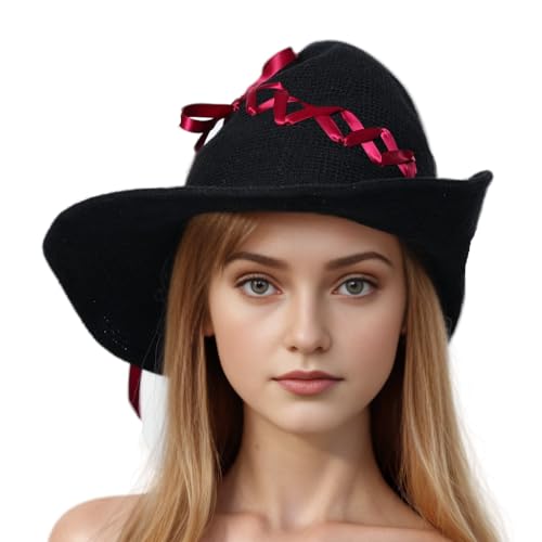 CAMDOM Gothic gestrickt Hexe Hut unregelmäßige Krempe Wolle Zauberer Kappe Kopfbedeckung Halloween Fancy Kostüm Cosplay Zube Pailletten CAMDOM Gothic gestrickt Hexe Hut unregelmäßige Krempe Wolle Zauberer Kappe Kopfbedeckung Halloween Fancy Kostüm Cosplay Zube Pailletten von CAMDOM