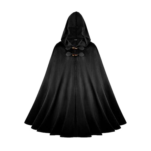 CAMDOM Mittelalterlicher Herren-Umhang mit Kapuze, Wildleder-Umhang, Halloween, Cosplay-Kostüm CAMDOM Mittelalterlicher Herren-Umhang mit Kapuze, Wildleder-Umhang, Halloween, Cosplay-Kostüm von CAMDOM